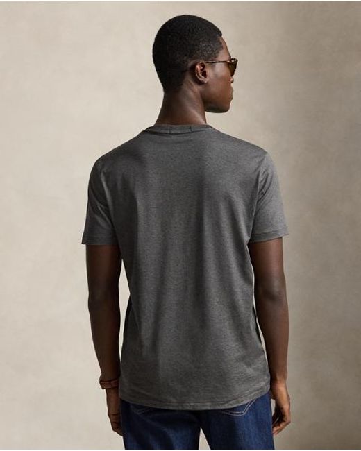 Polo Ralph Lauren Gray Standard Fit Lisle T-Shirt for men