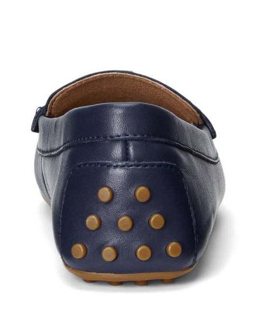 Ralph Lauren Blue Barnsbury Nappa Leather Driver