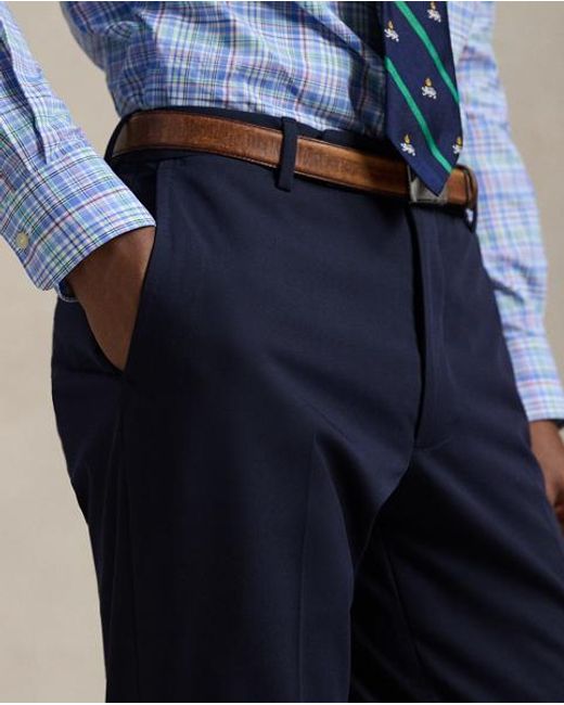 Polo Ralph Lauren Blue Performance Stretch Twill Suit Trouser for men