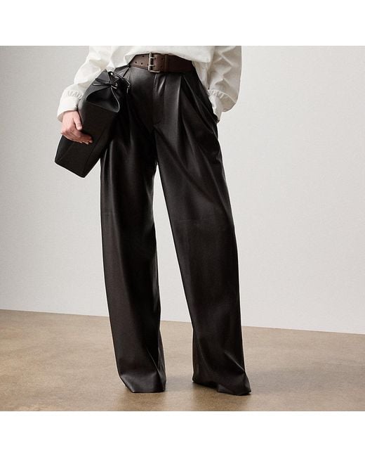 Ralph Lauren Black Hose Kelsie Aus Lammleder