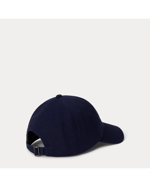 Polo Ralph Lauren Blue Crest-Embroidered Twill Ball Cap for men