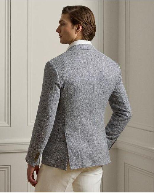 Ralph Lauren Handgeschneiderte Fischgratjacke Kent in Gray für Herren