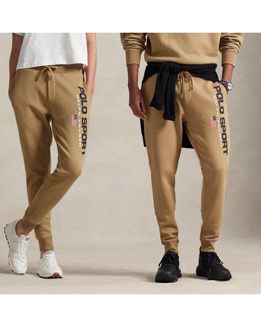 Pantaloni da jogging Polo Sport di Polo Ralph Lauren in Natural da Uomo
