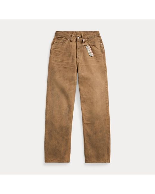 RRL Natural Ralph Lauren High Boy Fit Tan Jean