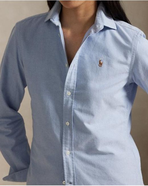 Polo Ralph Lauren Blue Slim Fit Oxford Shirt