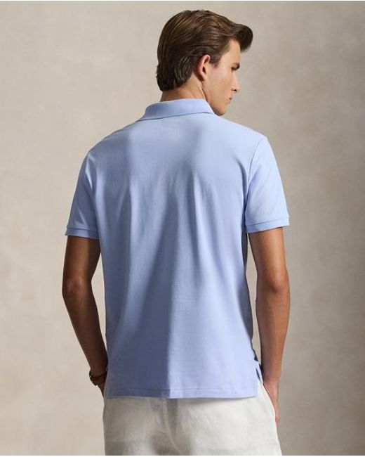 Polo Ralph Lauren Blue Custom Slim Fit Stretch Mesh Polo Shirt for men