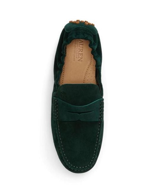 Ralph Lauren Green Wynnie Sheep-Suede Driver