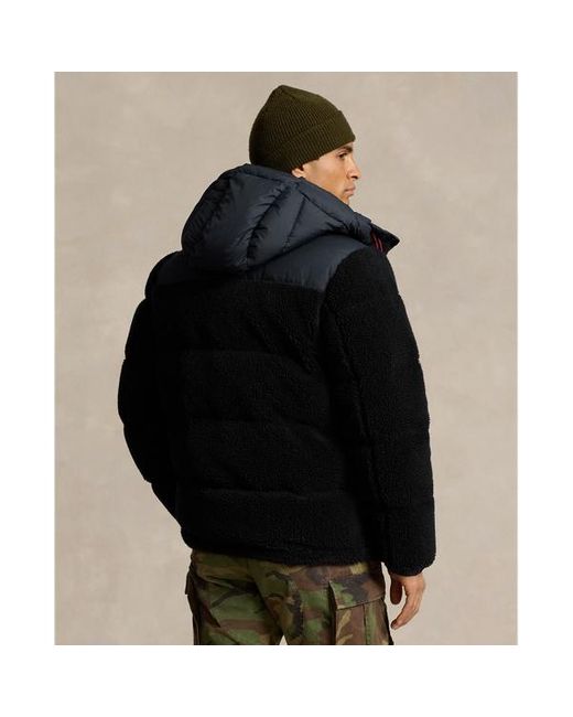 Polo Ralph Lauren Black The Gorham Hybrid Down Jacket for men