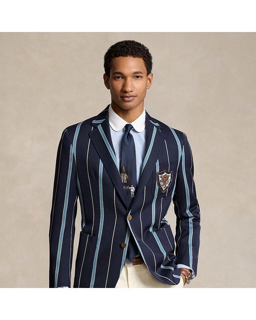 Ralph Lauren Blue Polo Soft Tailored Wool Cricket Blazer for men
