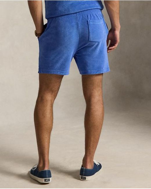 Polo Ralph Lauren Blue 15 Cm Terry Drawstring Short for men