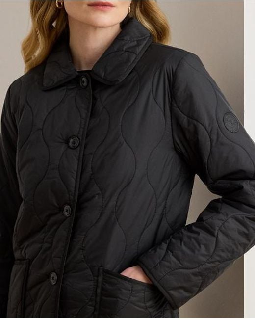 Ralph Lauren Black Onion-Quilted Jacket