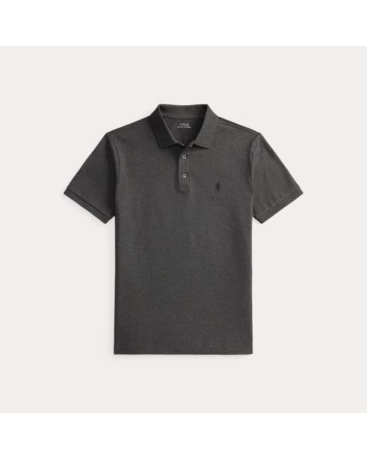 Polo Ralph Lauren Gray Custom Slim Fit Stretch Mesh Polo Shirt for men