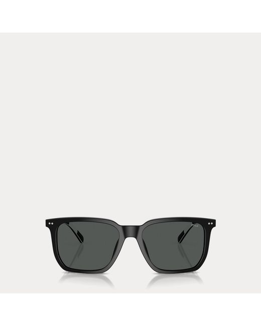Polo Ralph Lauren Gray Heritage Rugby-Stripe Sunglasses for men