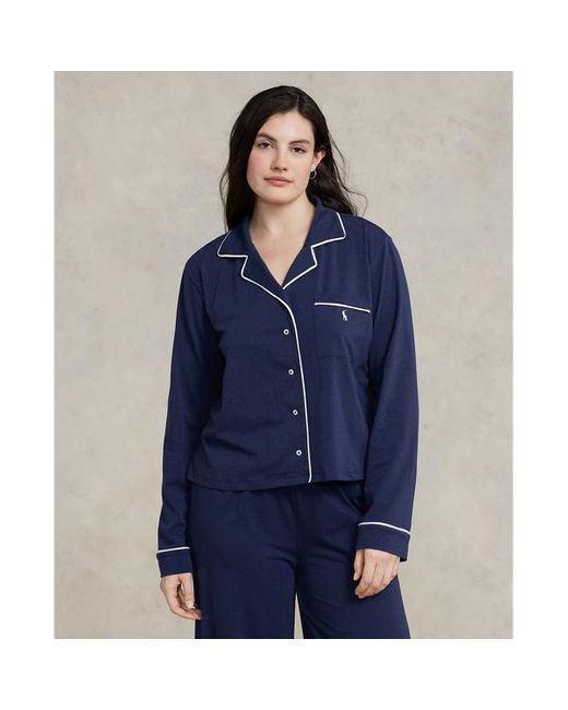 Polo Ralph Lauren Jersey Pyjamaset Met Lange Mouw in het Blue