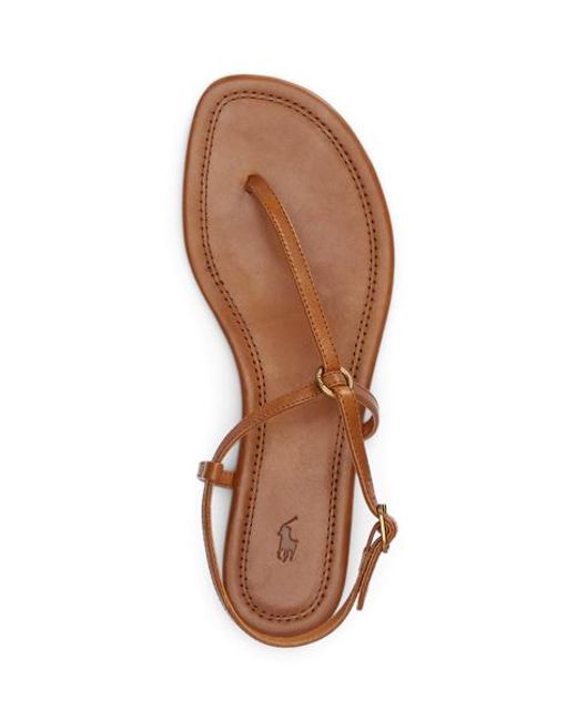 Polo Ralph Lauren Brown O-Ring Leather Sandal