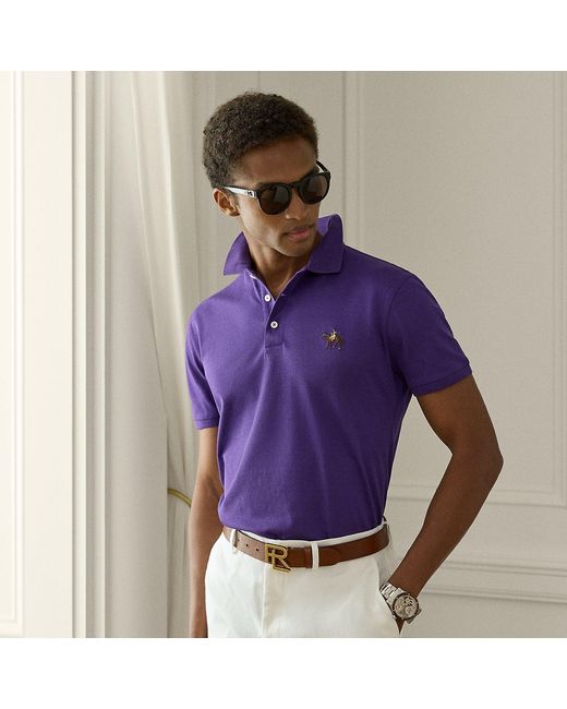 Ralph Lauren Purple Ralph Lauren Custom Slim Fit Piqué Polo Shirt for men