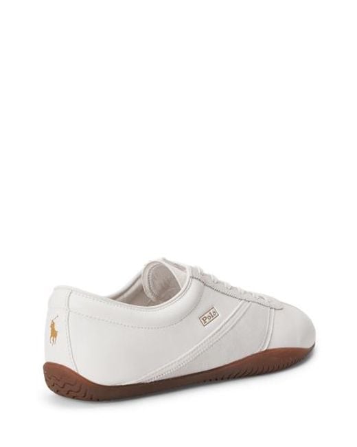 Polo Ralph Lauren White Rl Racer Vector Leather Trainer for men