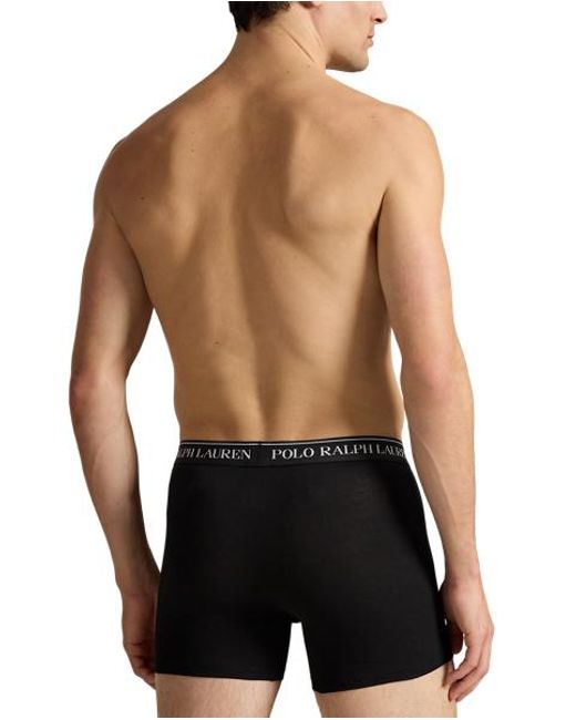 Polo Ralph Lauren Black Stretch Cotton Boxer Brief 3-Pack for men