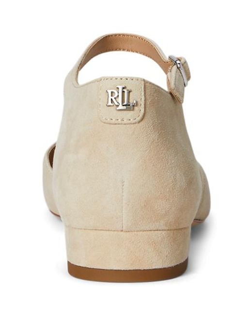 Ralph Lauren Natural Mary Jane Emellie Aus Wildleder