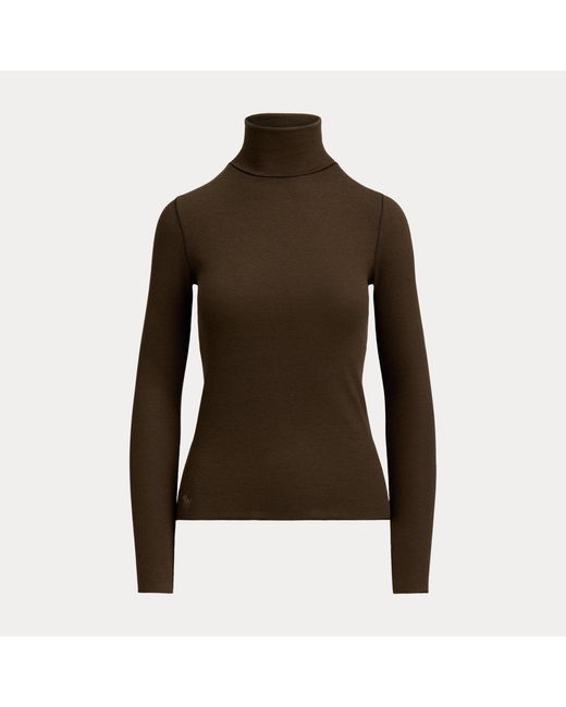 Polo Ralph Lauren Brown Stretch-Blend Turtleneck