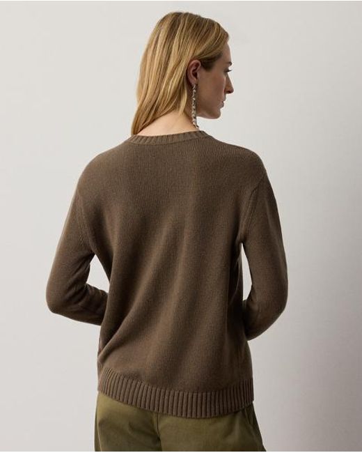 Ralph Lauren Green Pre-Fall Polo Bear Cashmere Sweater