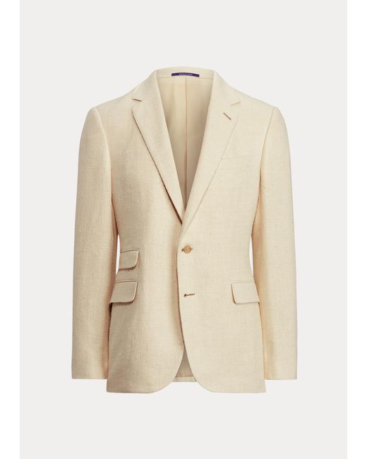 Ralph Lauren Purple Label Natural Gregory Silk-linen Suit Jacket for men