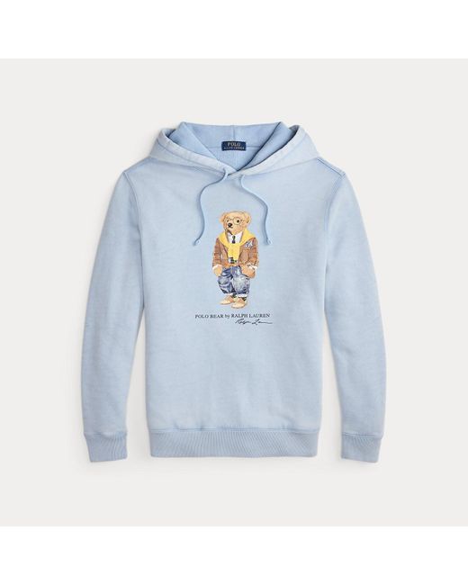 Felpa Polo Bear tinta in capo di Polo Ralph Lauren in Blue da Uomo