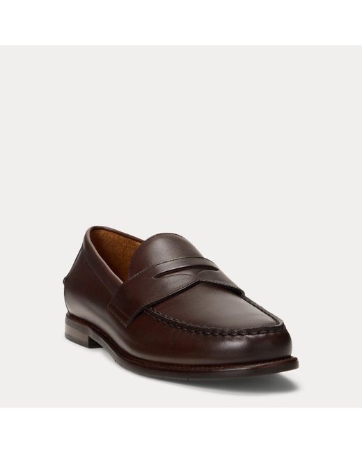 Polo Ralph Lauren Brown Alston Burnished Leather Penny Loafer for men