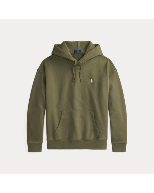 Polo Ralph Lauren Green Relaxed Fit Logo Fleece Hoodie for men