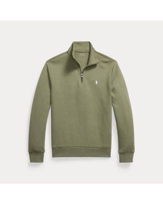 Polo Ralph Lauren Green Double-Knit Quarter-Zip Pullover for men