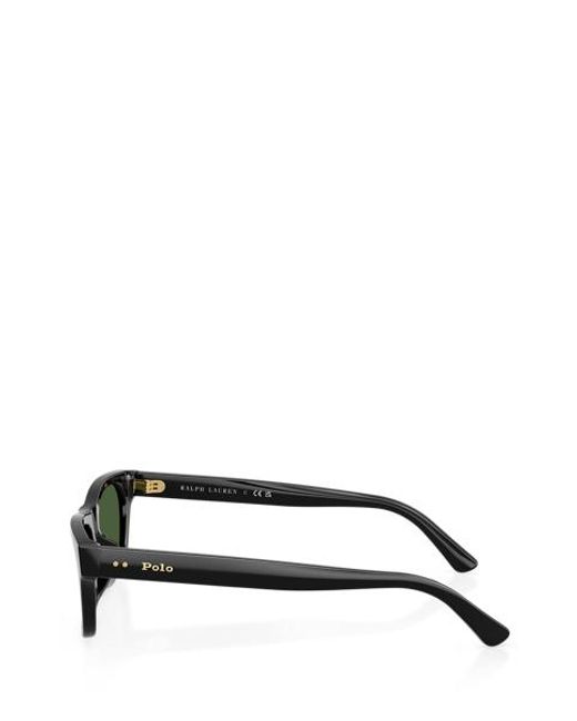 Polo Ralph Lauren Black Polo Rectangle Sunglasses