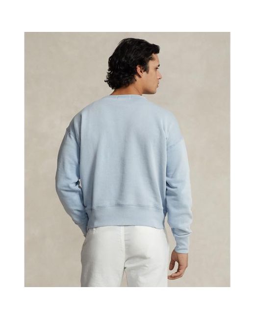 Polo Ralph Lauren Vintage Fleece Sweatshirt Met Afbeelding in het Blue voor heren