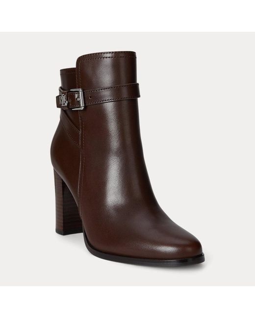 Stivaletti Brooke II con tacco alto di Ralph Lauren in Brown