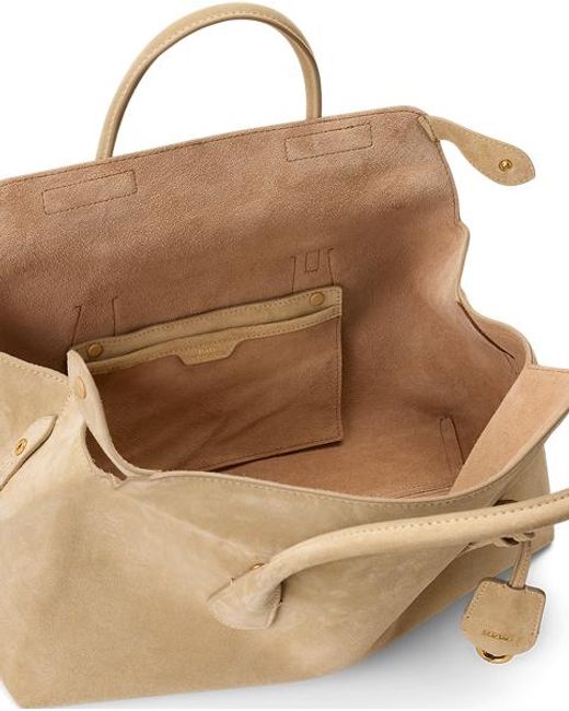 Polo Ralph Lauren Natural Bellport Suede Satchel