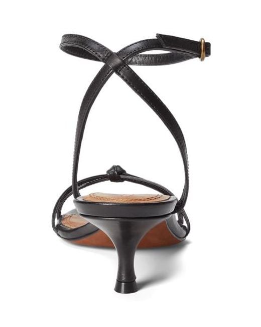 Polo Ralph Lauren Leather Kitten-Heel Sandal in Black | Lyst UK