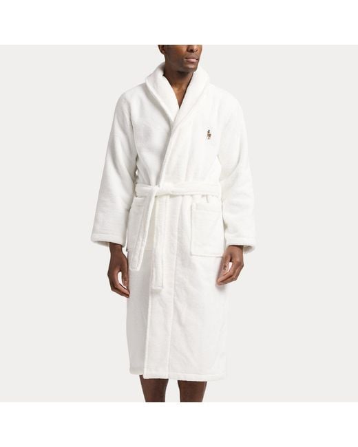 Polo Ralph Lauren White Cotton Terry Robe for men