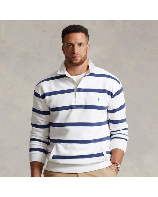 Polo Ralph Lauren The Rl Fleece Striped Rugby Sweatshirt for Men | Lyst