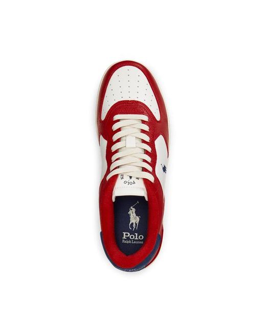 Sneaker Masters Court in pelle di Ralph Lauren in Red da Uomo