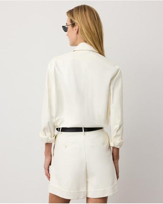 Ralph Lauren Natural Landry Lambskin Shirt