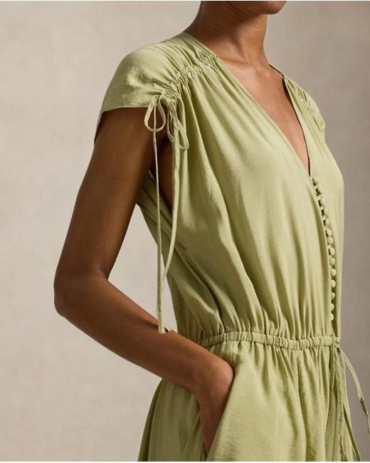 Polo Ralph Lauren Green Woven Maxi Dress