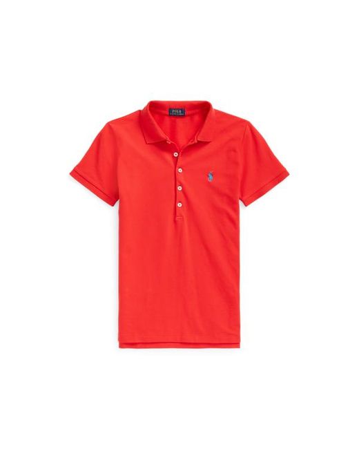 Ralph Lauren Red Slim Fit Stretch Polo Shirt