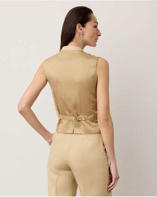 Ralph Lauren Natural Jaiden Linen Waistcoat