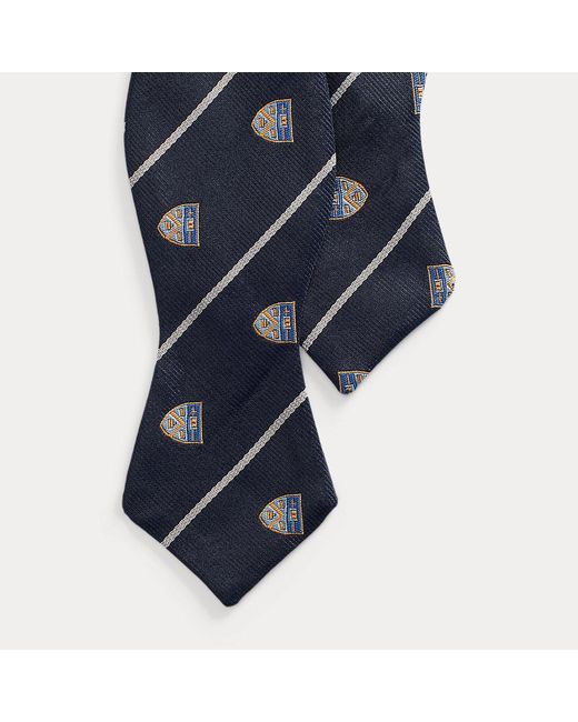Polo Ralph Lauren Blue Striped Silk Repp Club Bow Tie for men