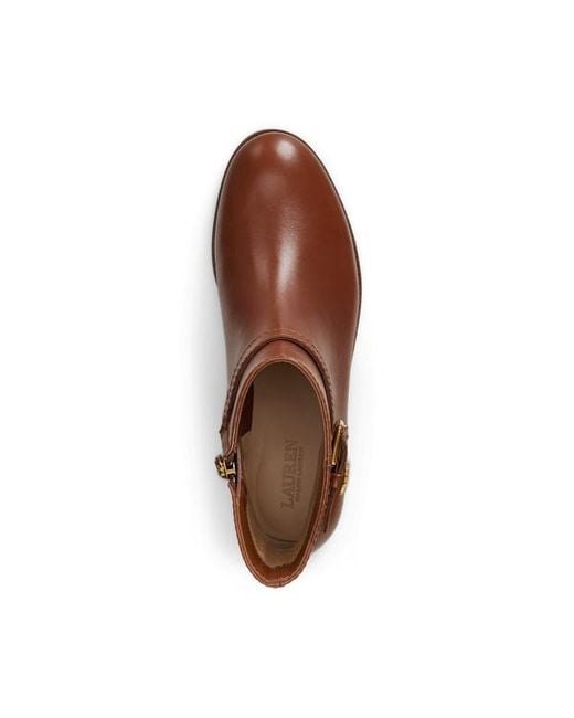 Stivaletti Brooke II in vitello di Ralph Lauren in Brown