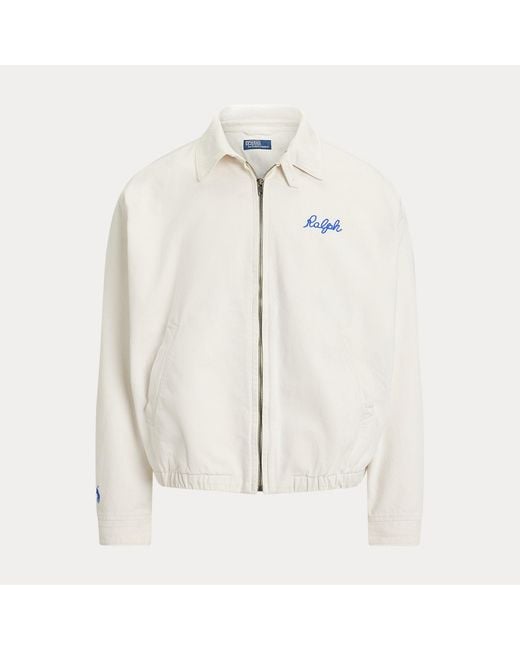 Polo Ralph Lauren White The Embroidered Big Bayport Jacket for men