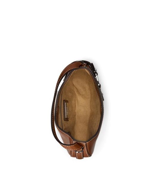 Borsa a tracolla Tasha piccola in pelle di Ralph Lauren in Brown