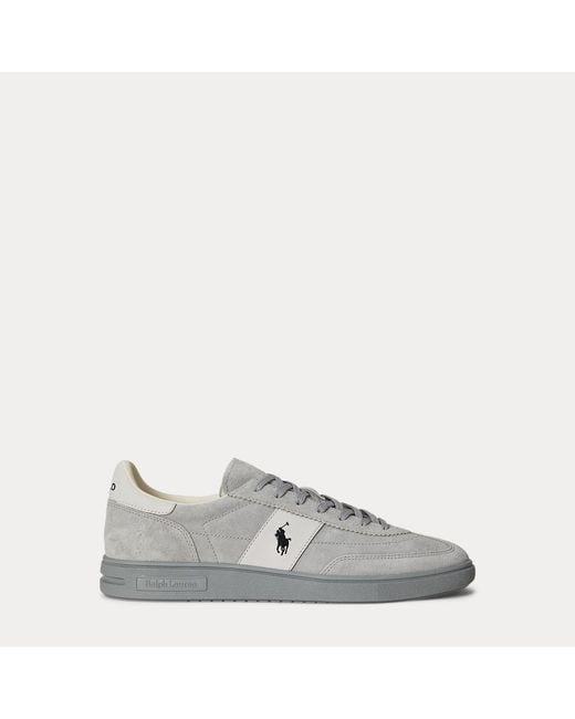 Polo Ralph Lauren Bedford Suède Sneaker in het Gray voor heren