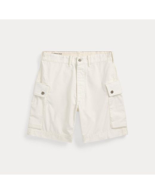 Ralph Lauren White Regiment Ripstop Cargo Short for men