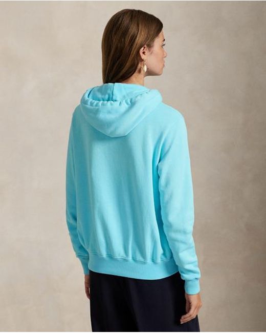 Polo Ralph Lauren Lichtgewicht Fleece Hoodie Met Rits in het Blue