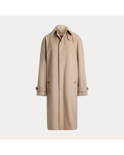 Ralph Lauren Natural Donagen Cashmere Balmacaan Coat